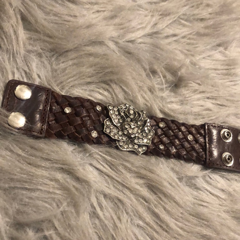 Braided leather bracelet